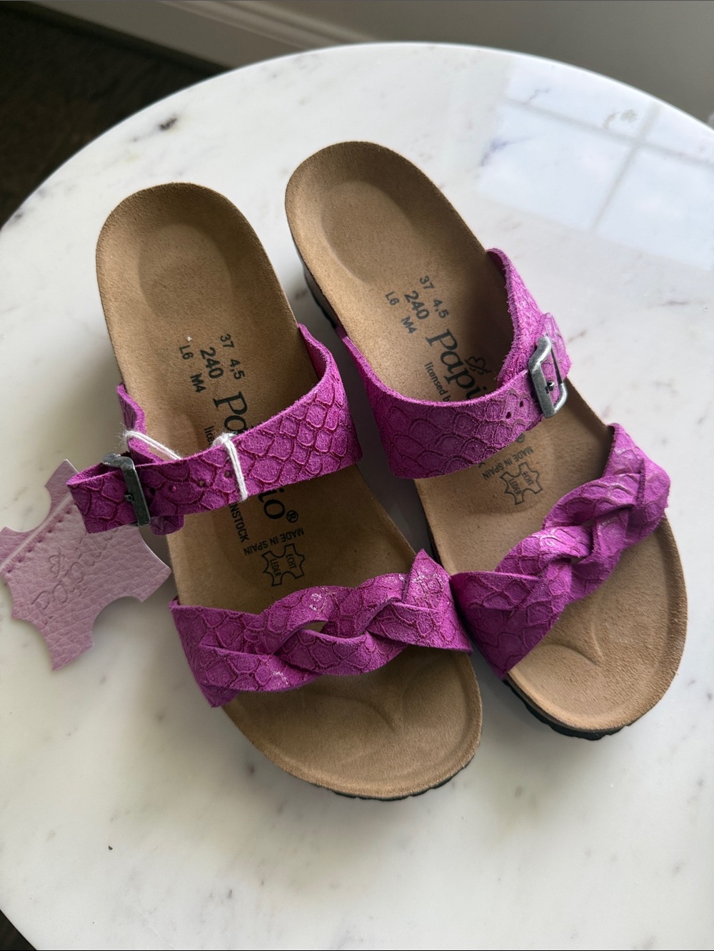 Papillio Women's Braided Strappy Sandals in Fuchsia Size 37 NWT